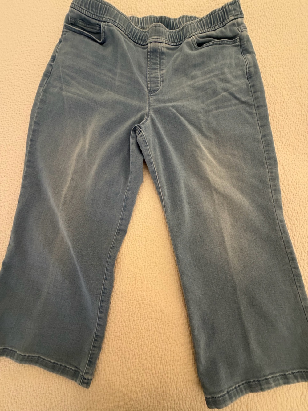 Chico's Faded Blue Wide-Leg Jeans